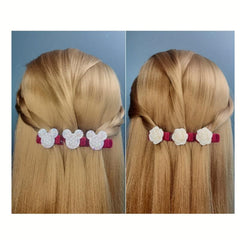 4pcs Rose Cartoon Head Hair Clips Hairpin Hair Accessories