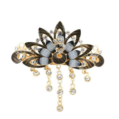 Chinese Style Vintage Peacock Rhinestone Tassel Hair Clip