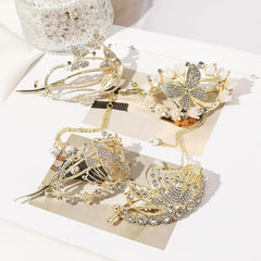 Rhinestone Hair Claw Clip Tassel Butterfly Hairpin Headwear Barrettes