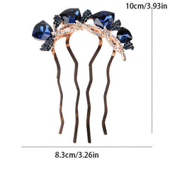 Rhinestone Flower Hair Comb Butterfly Hair Accessory