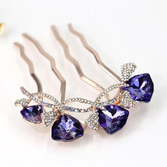 Rhinestone Flower Hair Comb Butterfly Hair Accessory