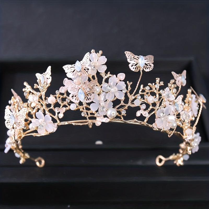 Glitter Rhinestone Crown Bridal Tiara Hair Accessories