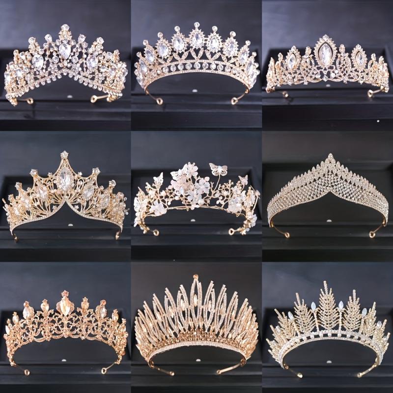 Glitter Rhinestone Crown Bridal Tiara Hair Accessories