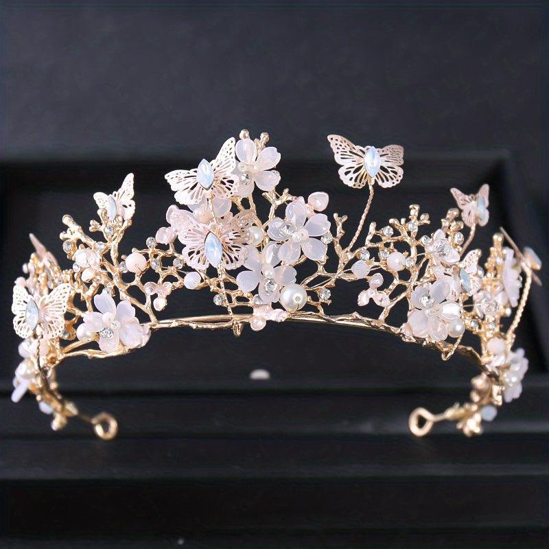 Glitter Rhinestone Crown Bridal Tiara Hair Accessories
