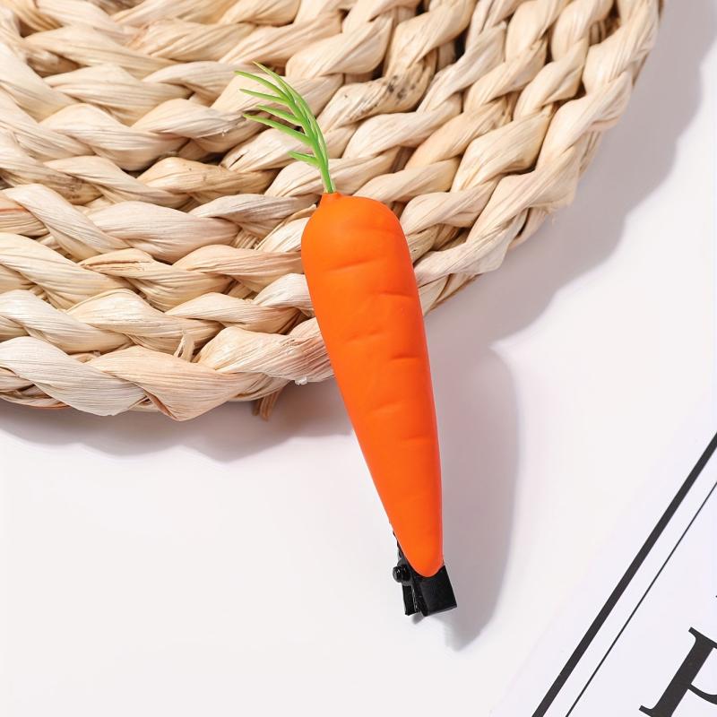 Simulation Carrot Hair Clip Funny Fruit Duck Billed Side Clip