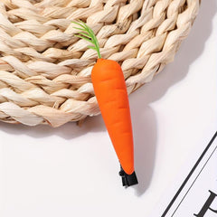 Simulation Carrot Hair Clip Funny Fruit Duck Billed Side Clip