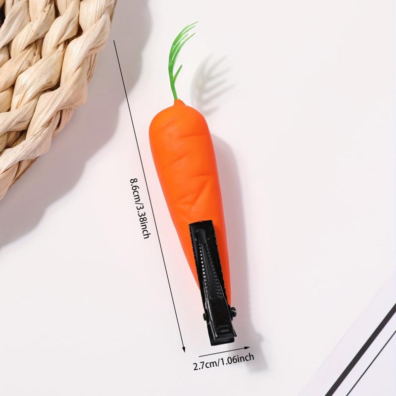 Simulation Carrot Hair Clip Funny Fruit Duck Billed Side Clip