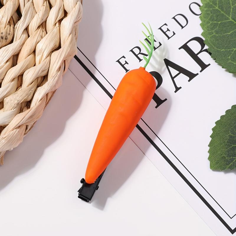 Simulation Carrot Hair Clip Funny Fruit Duck Billed Side Clip