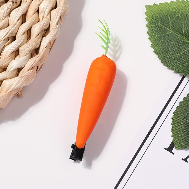 Simulation Carrot Hair Clip Funny Fruit Duck Billed Side Clip