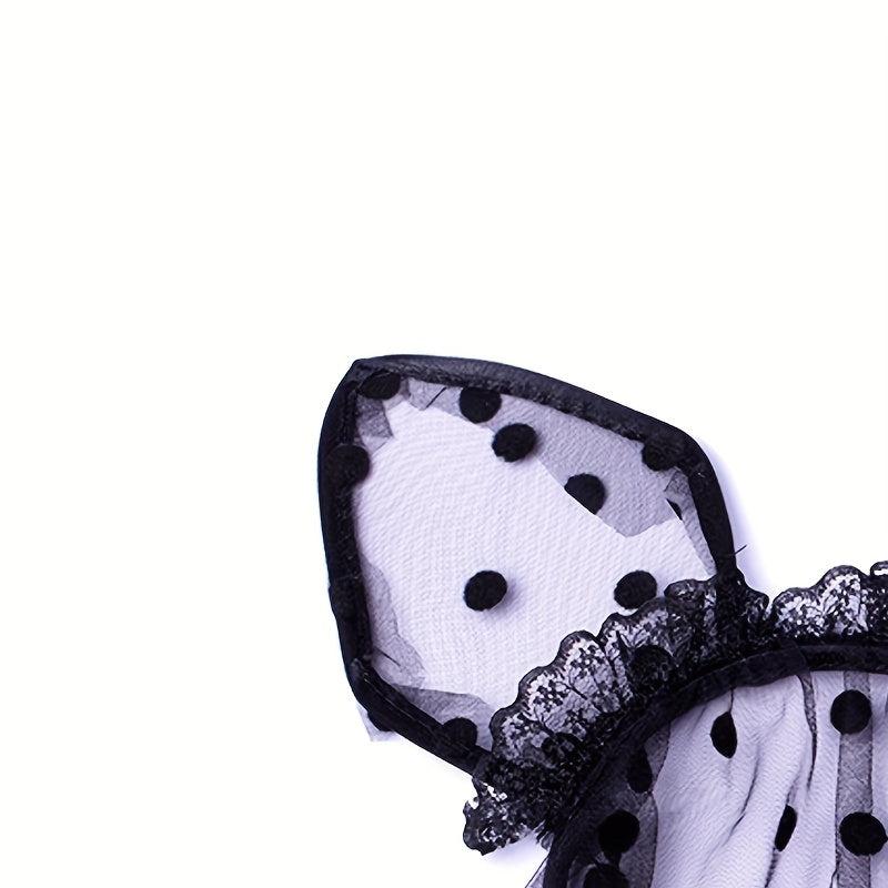 Bunny Ears Lace Headband Veil Hair Band Women Halloween Hair Accessories