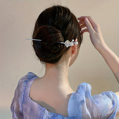 Metal Vintage Hairpin Faux Pearl Hair Stick Hairpin