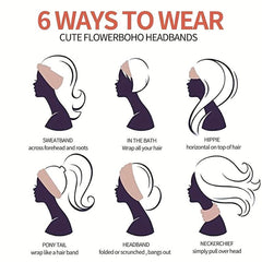 Boho Style Headband Non Slip Knotted Headbands For Yoga Workout
