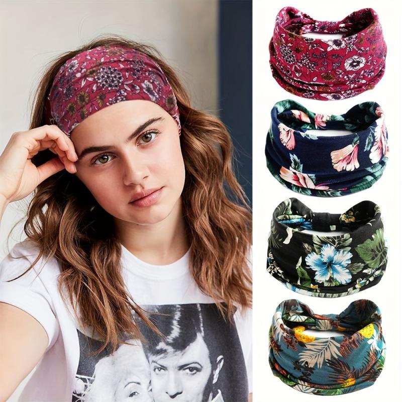 Boho Style Headband Non Slip Knotted Headbands For Yoga Workout