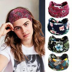Boho Style Headband Non Slip Knotted Headbands For Yoga Workout