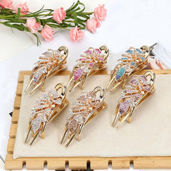 Flower Hair Clips Rhinestone Inlaid Hair Claw