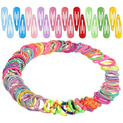 120 Pcs Girls Snap Barrettes Kids Clips Hairpin Hair Ties Ponyt