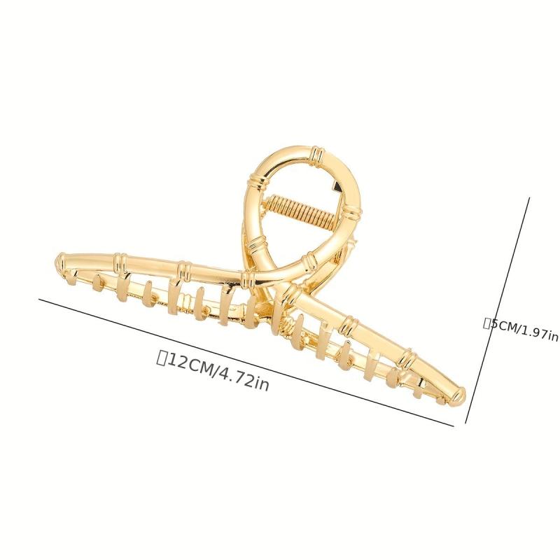 Metal Bamboo Shaped Hair Claw Ponytail Holder Hair Clip