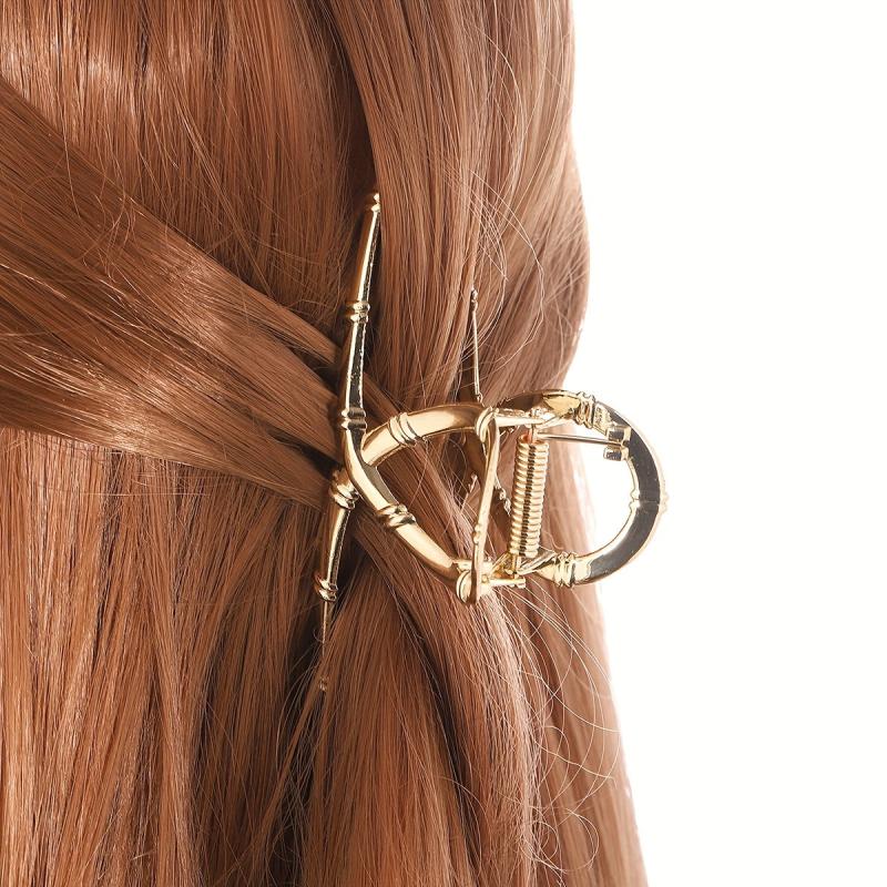 Metal Bamboo Shaped Hair Claw Ponytail Holder Hair Clip