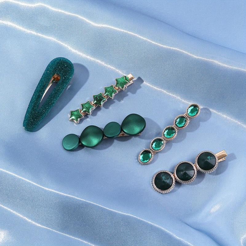 Rhinestone Star Hair Clip Set - Sweet Barrette Hair Accessories