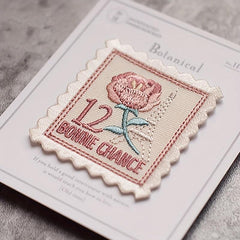 3pcs Retro Stamp Embroidery Self-adhesive Patch Clothing DIY Sticker
