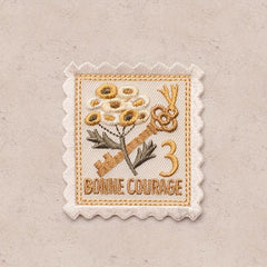3pcs Retro Stamp Embroidery Self-adhesive Patch Clothing DIY Sticker
