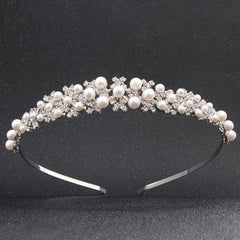 High-end Pearl Rhinestone Bridal Headdress Hair Hoop