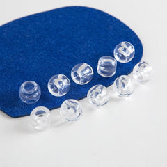 80pcs Transparent Tube Beads Hair Clip Dreadlock Braid Accessories