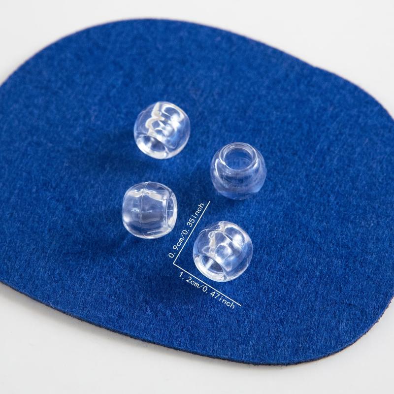 80pcs Transparent Tube Beads Hair Clip Dreadlock Braid Accessories