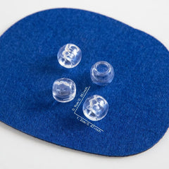 80pcs Transparent Tube Beads Hair Clip Dreadlock Braid Accessories