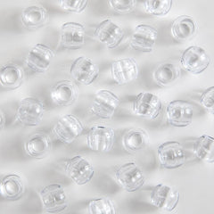 80pcs Transparent Tube Beads Hair Clip Dreadlock Braid Accessories