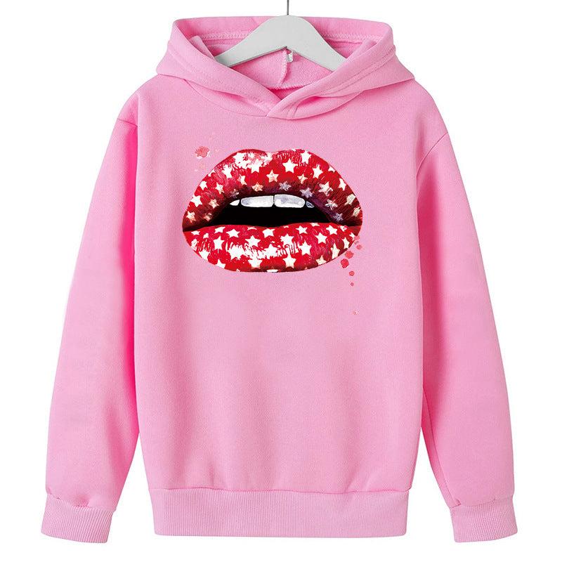 Star Pattern Lip Heat Transfer Sticker Hot Stamping Iron On DIY