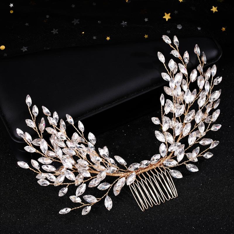 Wedding Rhinestone Hair Comb Bride Head Ornaments