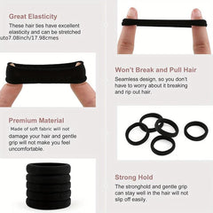 30 Seamless Thick Hair Band Elastic Hair Ties No Damage Ponytail Holder