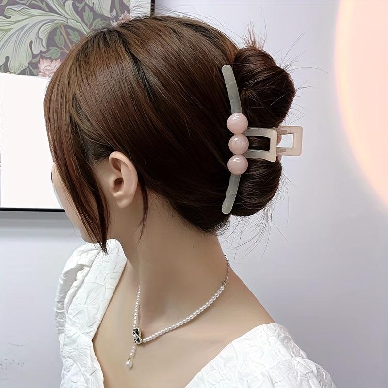 Glossy Sweet Hair Claw Style Hair Claw Nonslip Ponytail Holder