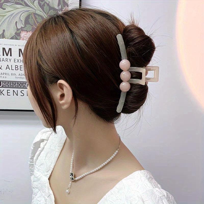 Glossy Sweet Hair Claw Style Hair Claw Nonslip Ponytail Holder
