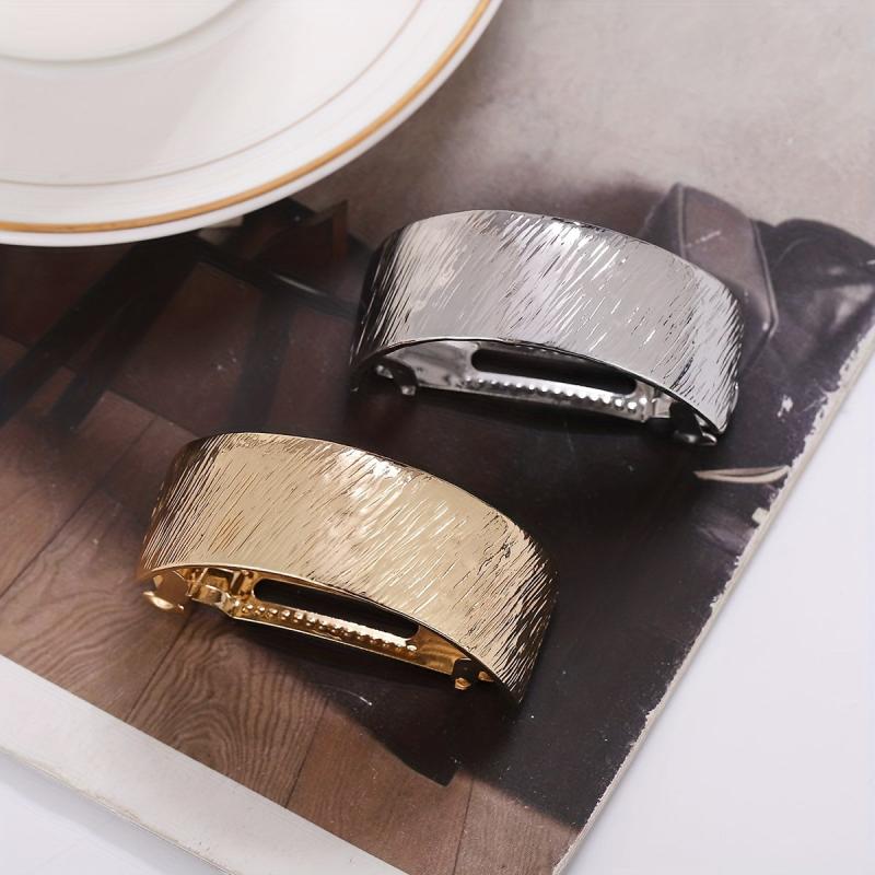 Metallic Hair Cuff Barrette Hair Clip for Ponytail Braids