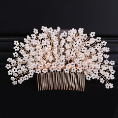 Faux Pearl Hair Comb Bridal Wedding Hair Accessories
