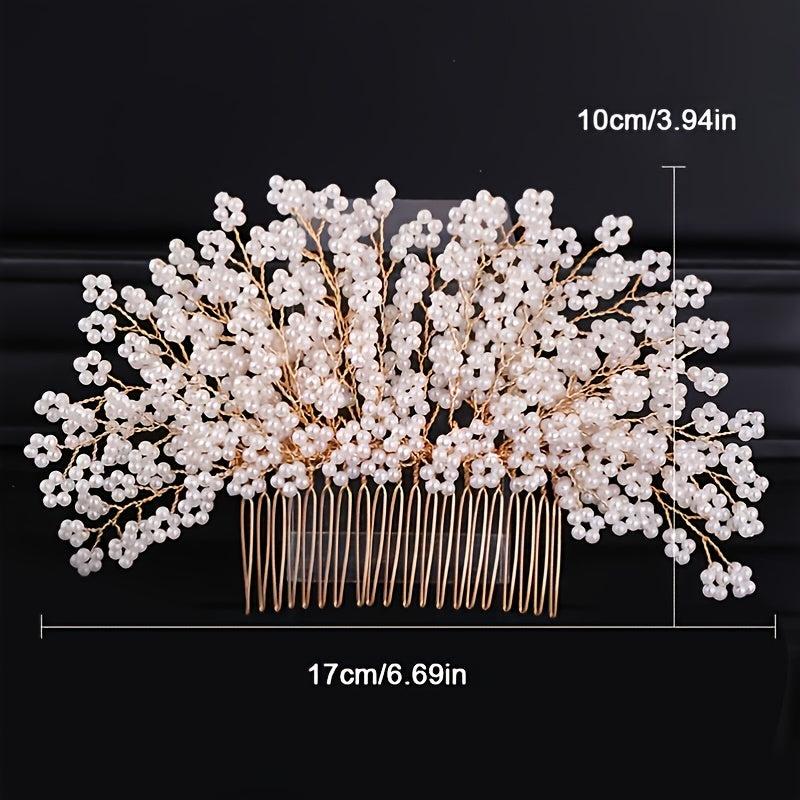 Faux Pearl Hair Comb Bridal Wedding Hair Accessories