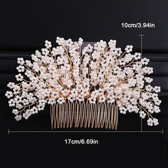 Faux Pearl Hair Comb Bridal Wedding Hair Accessories