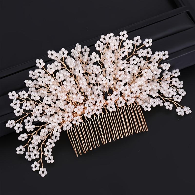 Faux Pearl Hair Comb Bridal Wedding Hair Accessories