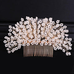 Faux Pearl Hair Comb Bridal Wedding Hair Accessories