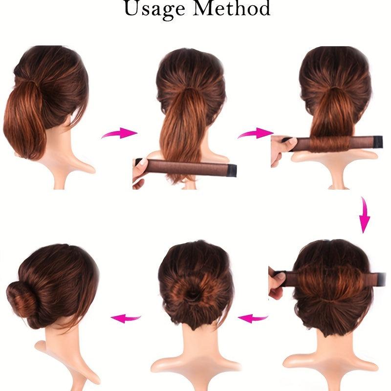 Invisible Snap French Bun Maker Hair Tool for Updo Styling