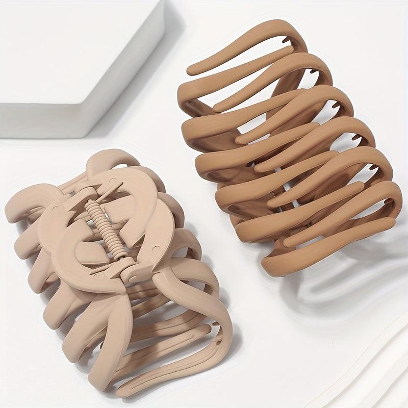 2pcs Matte Shark Claw Octopus Hair Claw Female