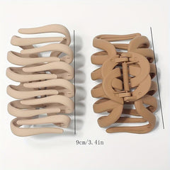 2pcs Matte Shark Claw Octopus Hair Claw Female