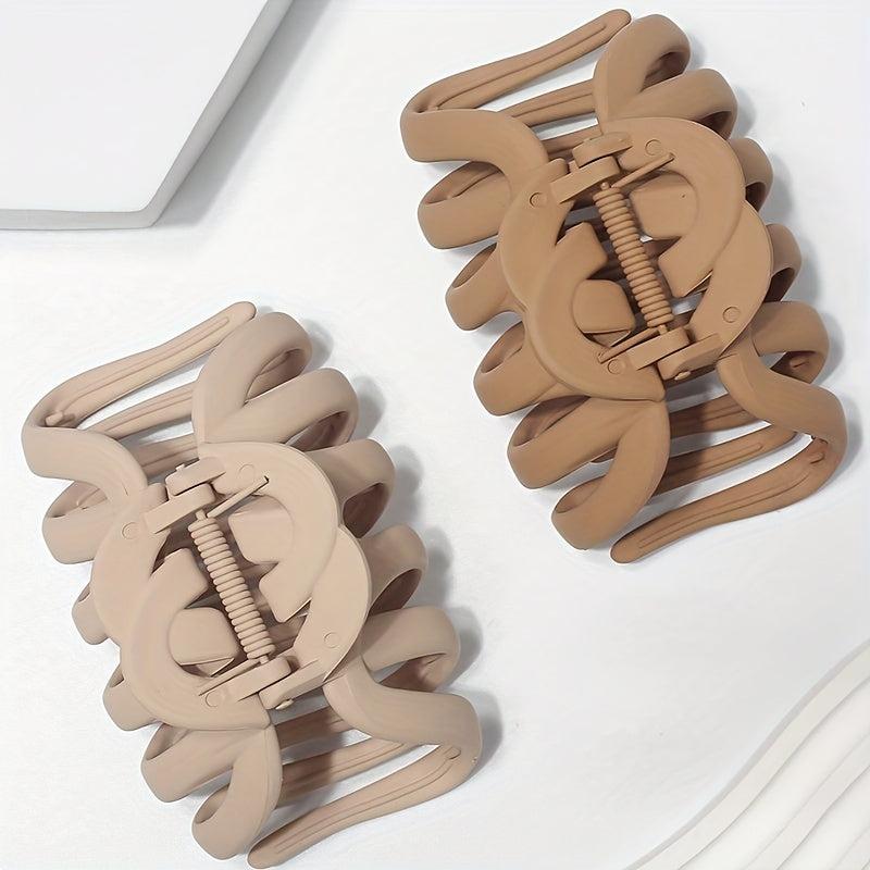 2pcs Matte Shark Claw Octopus Hair Claw Female