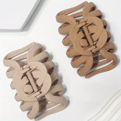 2pcs Matte Shark Claw Octopus Hair Claw Female