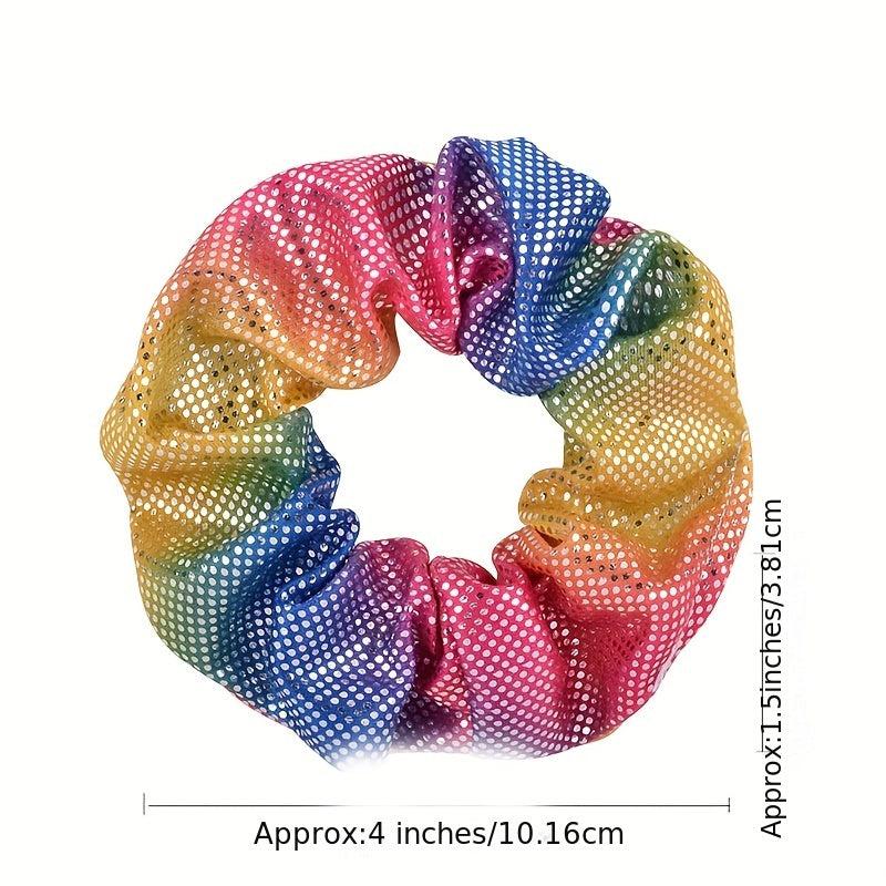 Gradient Scrunchie Hair Accessories Laser Fabric Hair Rope Holographic Head