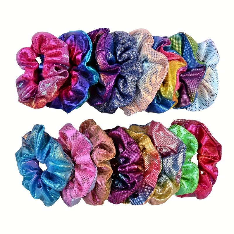 Gradient Scrunchie Hair Accessories Laser Fabric Hair Rope Holographic Head