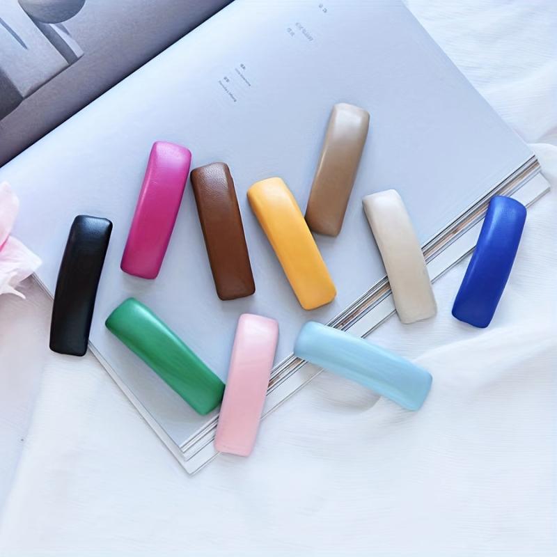 PU Leather Hair Clip Solid Style Hair Clip For Women