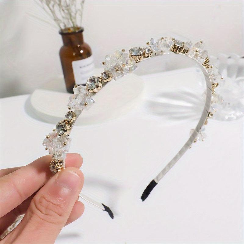 Baroque Rhinestone Beaded Headband Crystal Headdress Hair Band